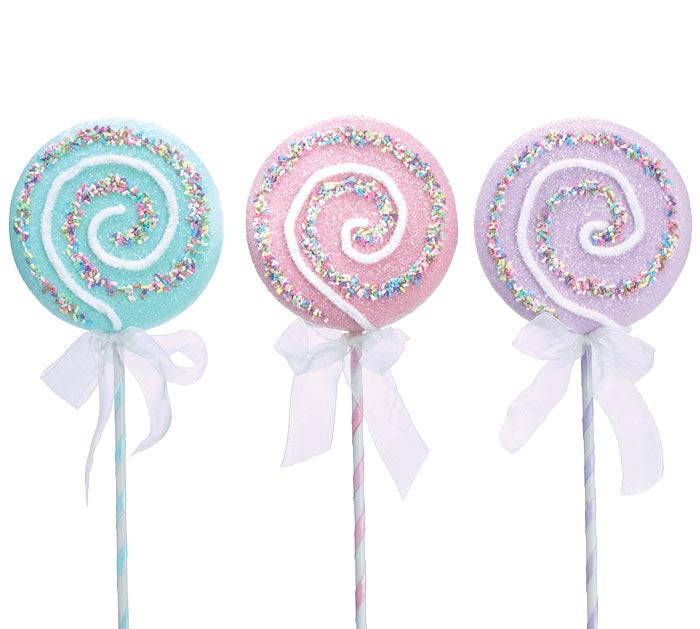 Swirled Lillipop Pick Pink