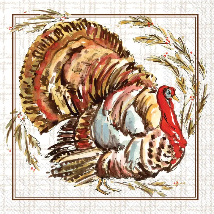 Turkey Collection Cocktail Paper Napkins