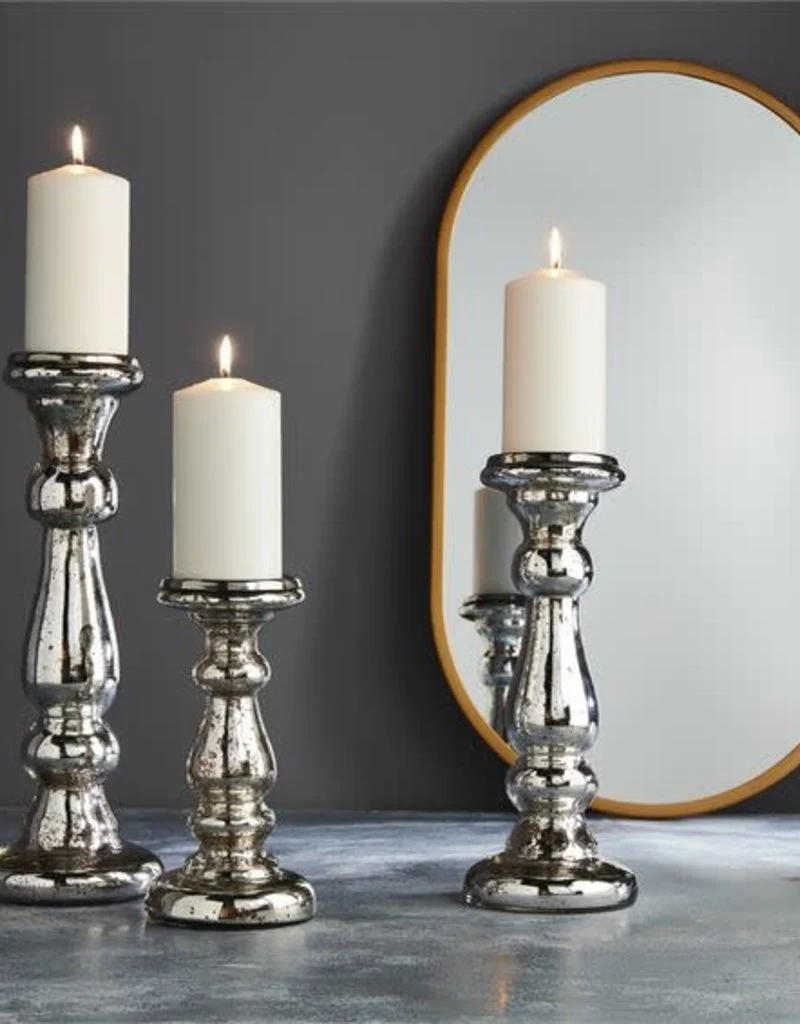 Small Mercury Glass Candle Holder