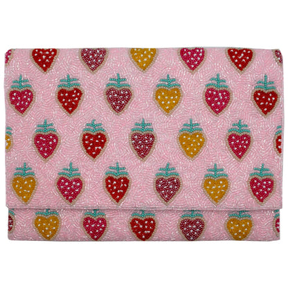 La Chic Beaded Strawberry Clutch: