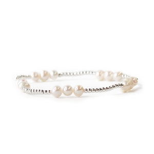 Gilded Bracelet - Trio Pearl Silver