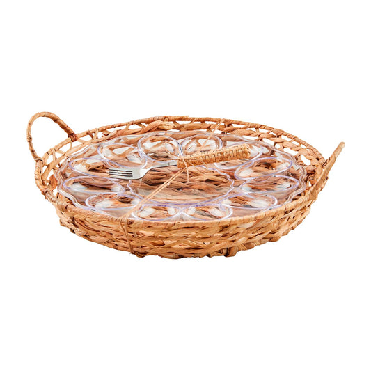 Woven Acrylic Egg Tray Set