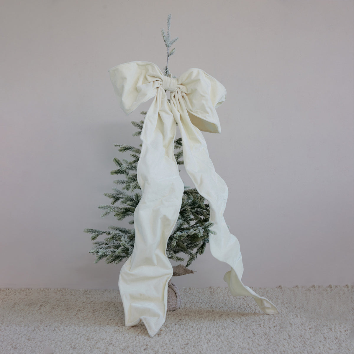 Oversized Velvet Bow Decor w/ Velcro closure 30 x 59"