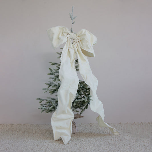 Oversized Velvet Bow Decor w/ Velcro closure 30 x 59"