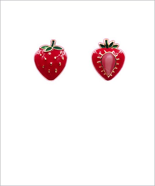 Strawberry Enamel Studs