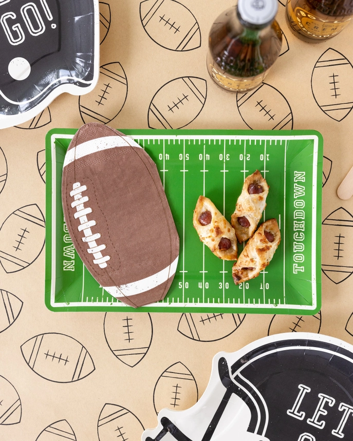 Football Shaped Napkins - Pack of 24
