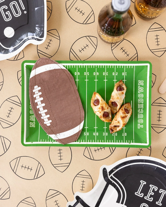 Football Shaped Napkins - Pack of 24