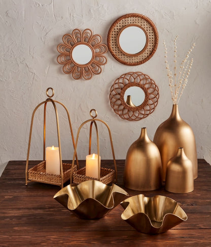 Brass Ruffle Bowl