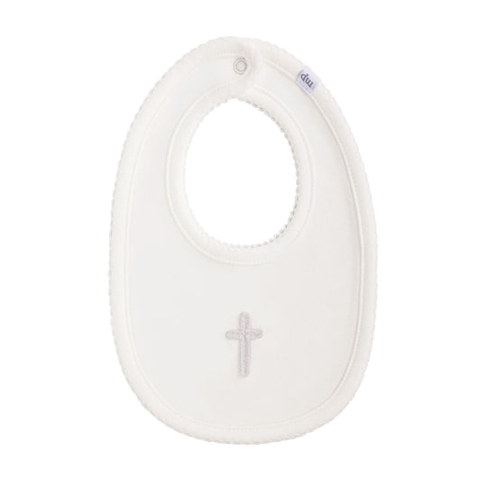 Ivory Crochet Cross Bib