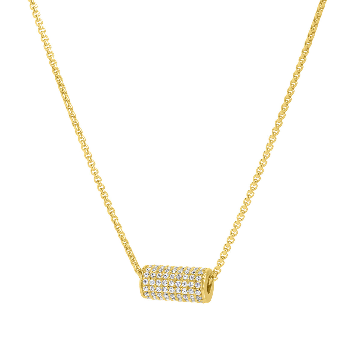 Petit Pave Mini Tube Necklace by Dean Davidson