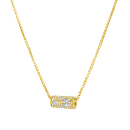 Petit Pave Mini Tube Necklace by Dean Davidson