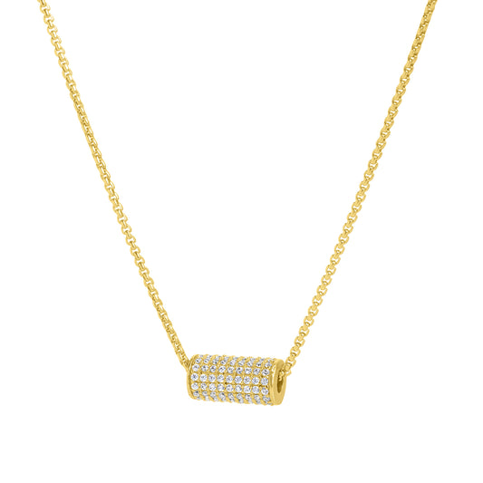 Petit Pave Mini Tube Necklace by Dean Davidson