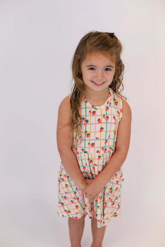 Strawberry Patch Sleeveless Dress