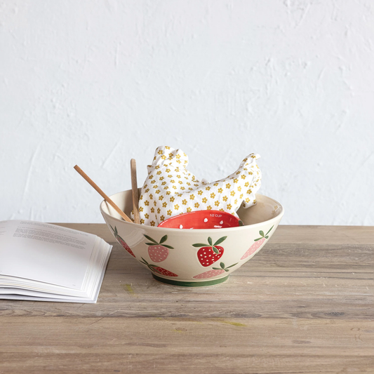 Hand Painted Strawberry Bowl
