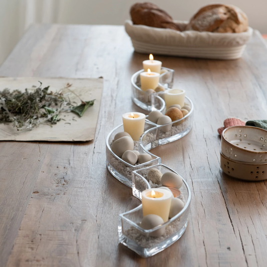 Curved Glass Appetizer Dishes / Decor