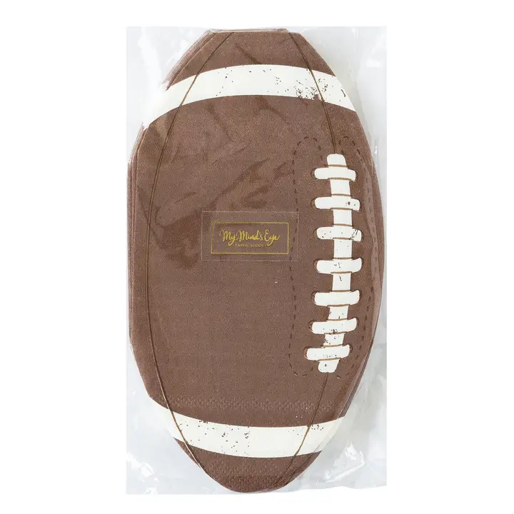 Football Shaped Napkins - Pack of 24