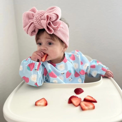The Grayson Long Sleeve Bib: Strawberry Patch