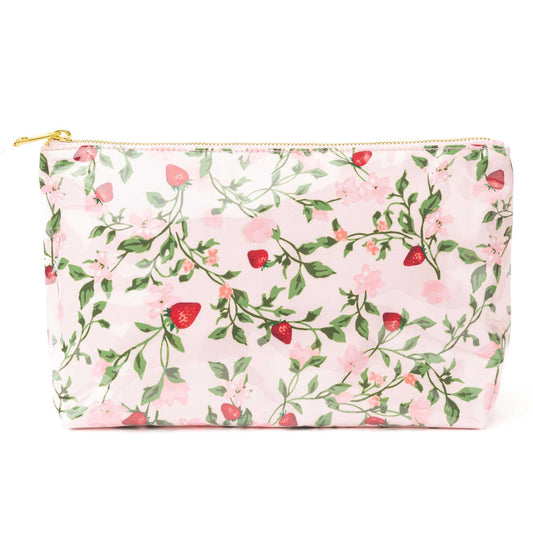 Botanical Berry - Clear Coated Cosmetic Bag