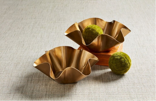 Brass Ruffle Bowl