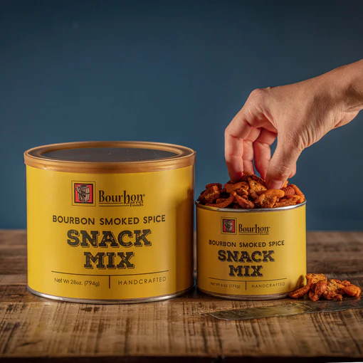 Bourbon Smoked Spice Snack Mix Tin 9oz