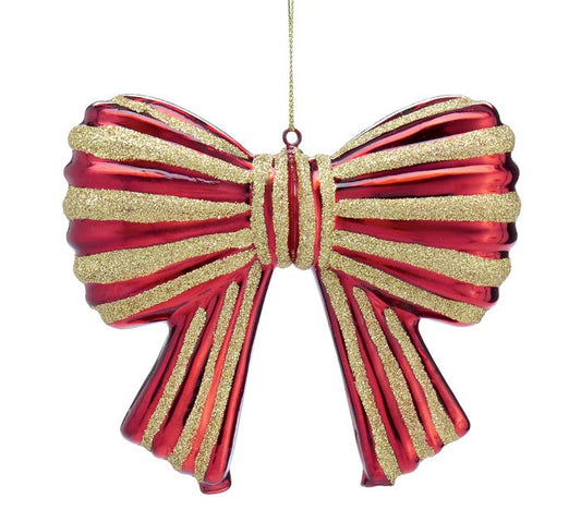 Red & Gold Bow Ornament