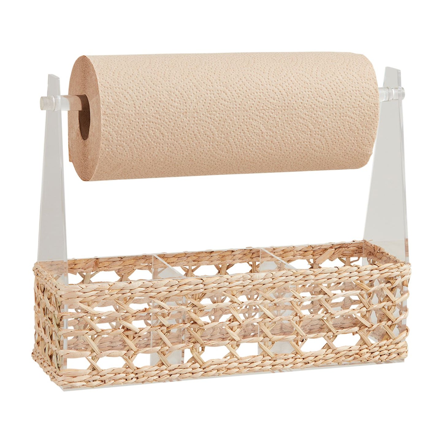 Acrylic Woven Utensil & Paper Towel Caddy