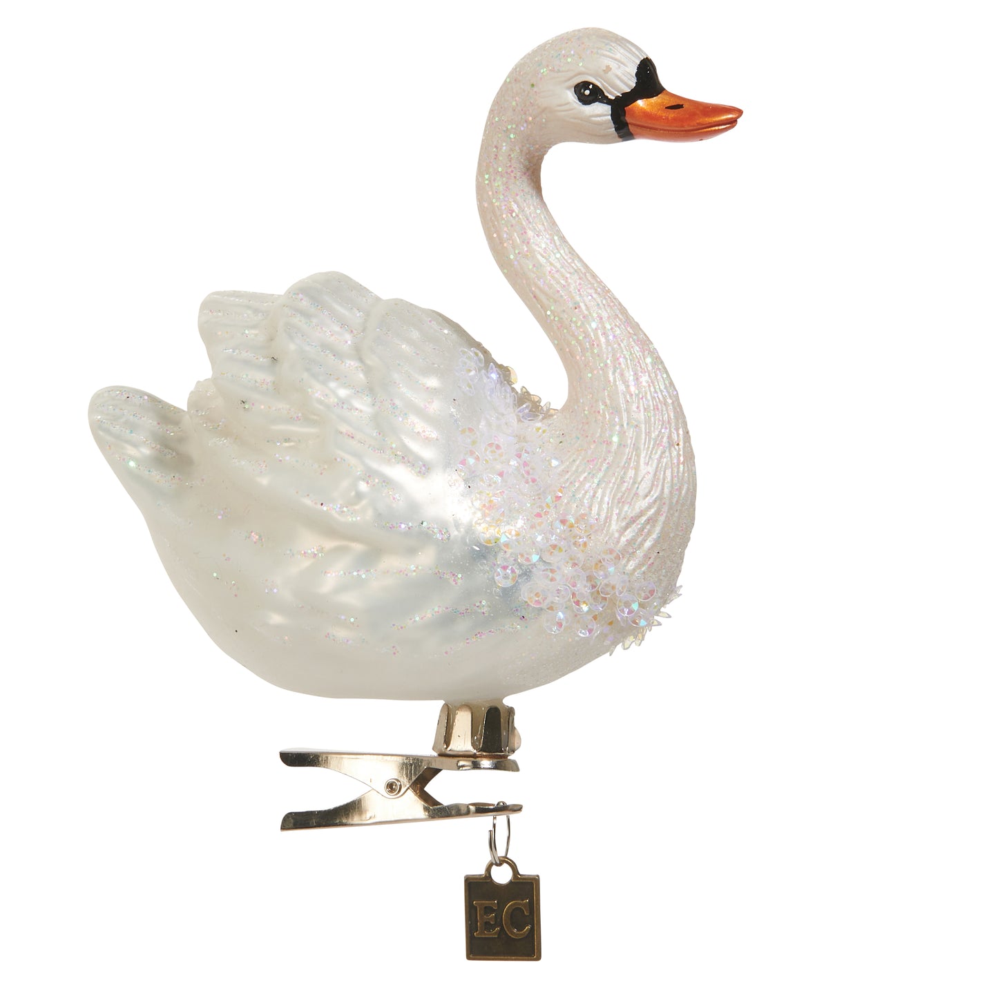12 Days of Christmas Clip on Ornament - White Swan