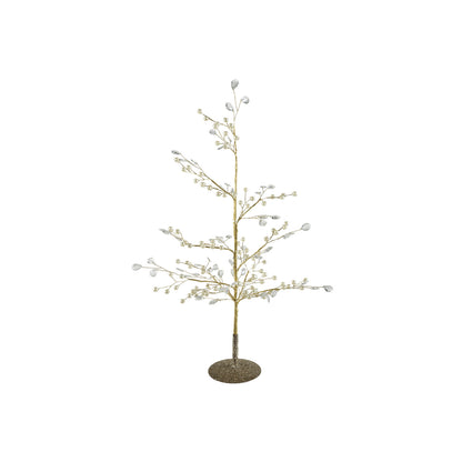 Faux Pearl, Acrylic Jewel & Metal Wire Tree 19"H