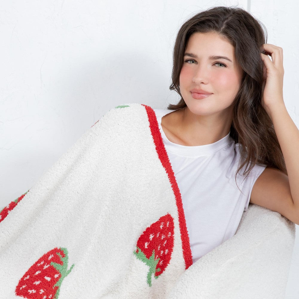 Luxe Strawberry Blanket