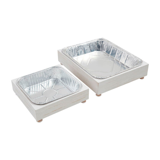 White Aluminum Pan Holder (Small)