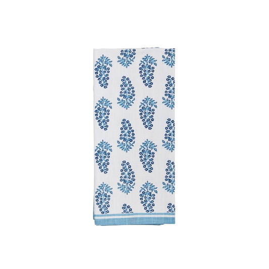 Blue & White Print Tea Towel