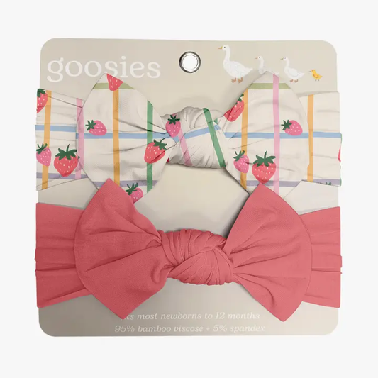 Strawberry Patch Headband Bow Set of 2