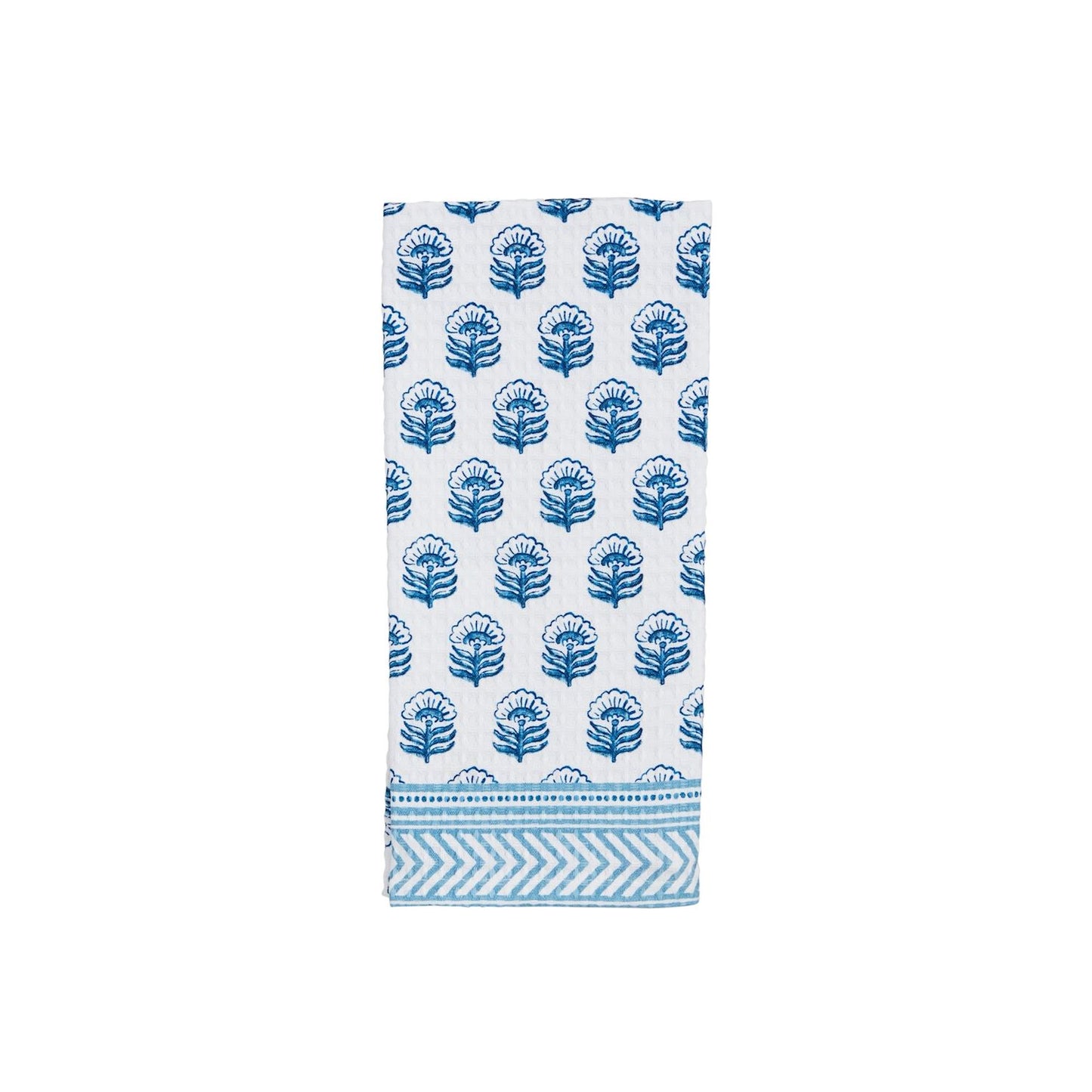Blue & White Print Tea Towel