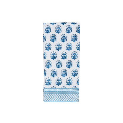 Blue & White Print Tea Towel