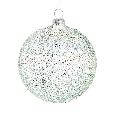 Blue Textured Ball Ornament