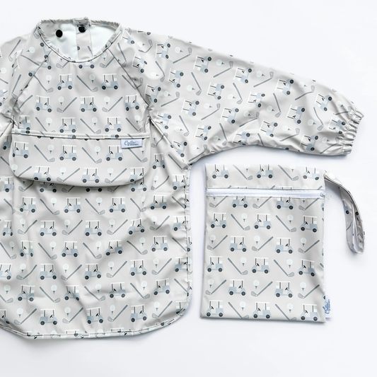 The Grayson Long Sleeve Bib: Golf (Linen)