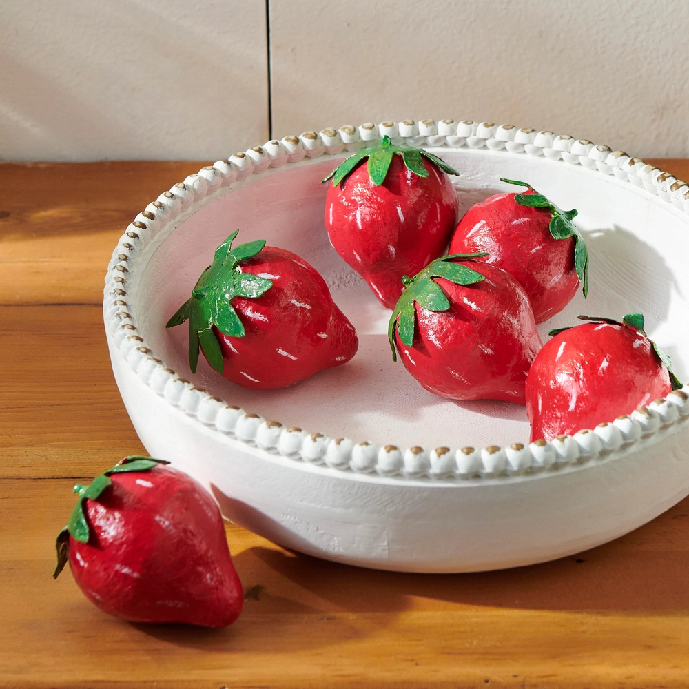 Bag of Paper Mache Strawberries