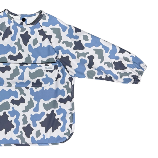 The Grayson Long Sleeve Bib: Camo Powder Blue