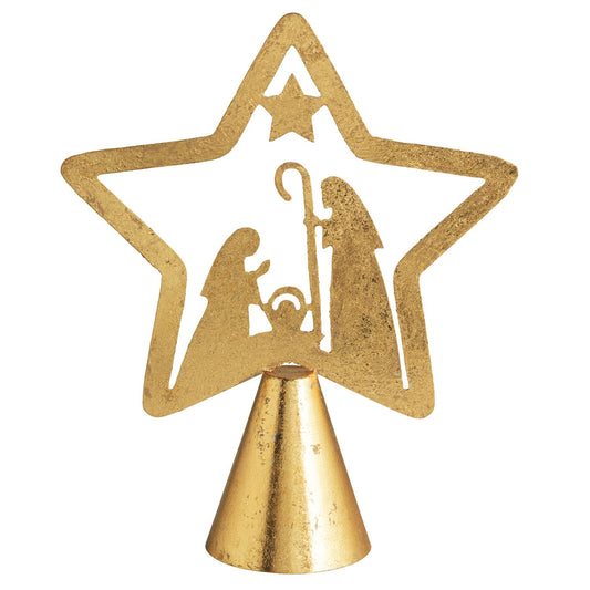 Gold Nativity Tree Topper