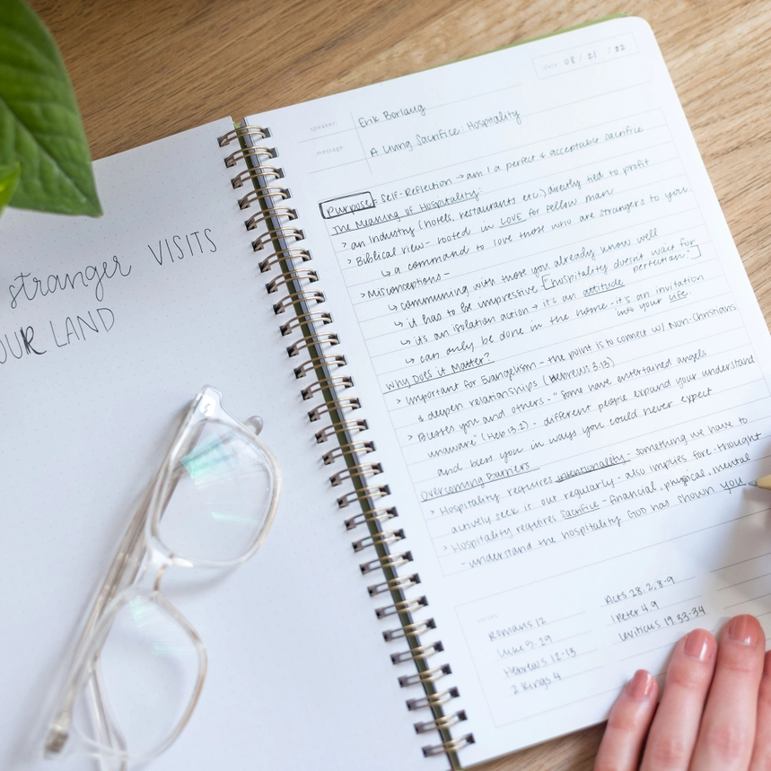 Blush Church Notes Bible Study Notebook