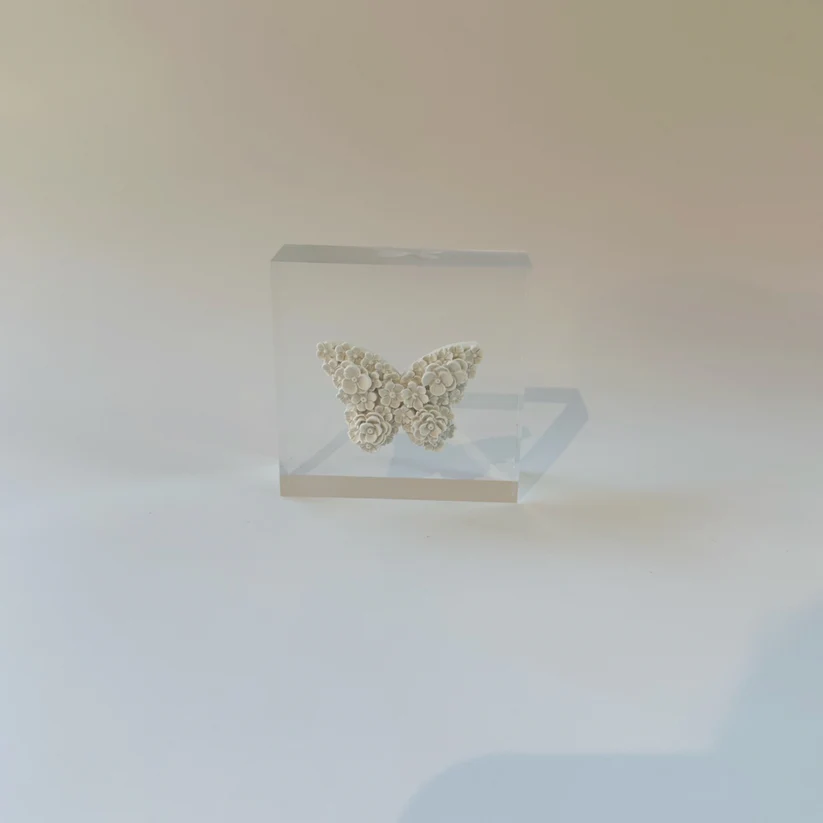 Acrylic White Butterfly