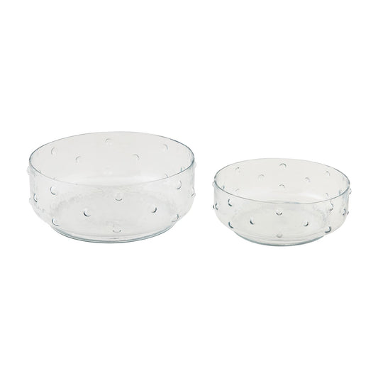 Large Glass Hobnail Bowl