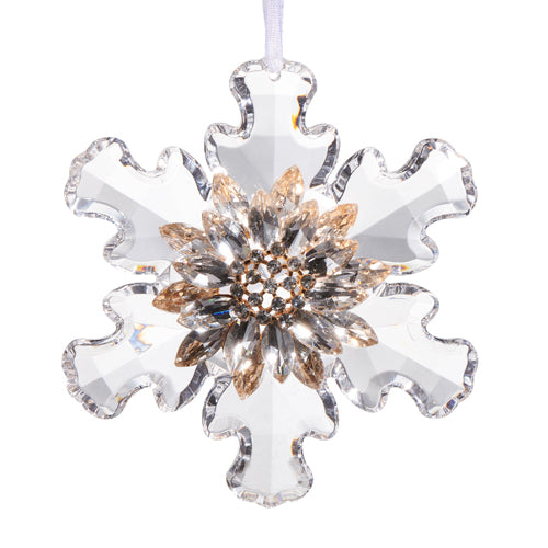 3.75" Acrylic Snowflake Brooch Ornament