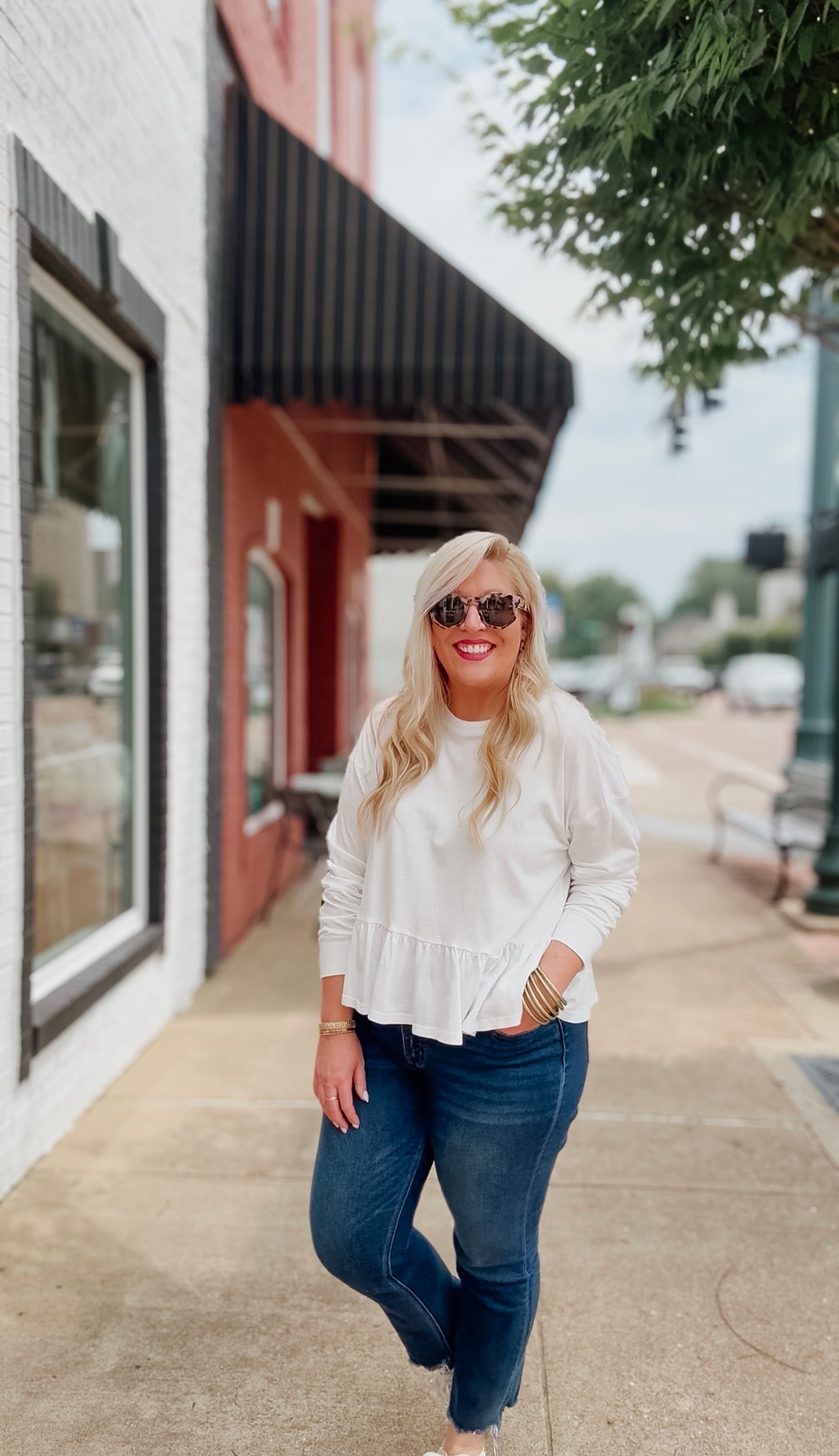 The Franela Peplum Tee