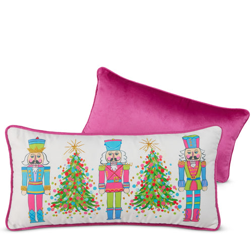 Candy Shop Trees & Nutcrackers Lumbar Pillow