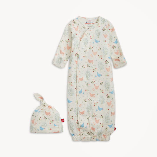 Magnetic Me - Chicken Tender Org Cot Magnetic Gown + Hat Set