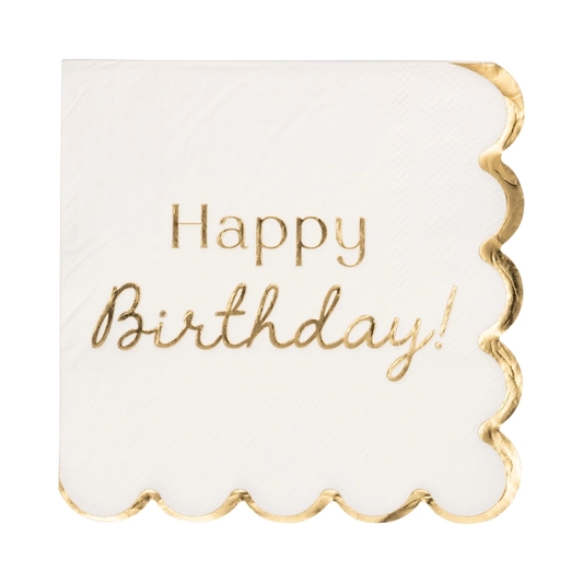 "Happy Birthday!" Pack of 18 Cocktail Napkins