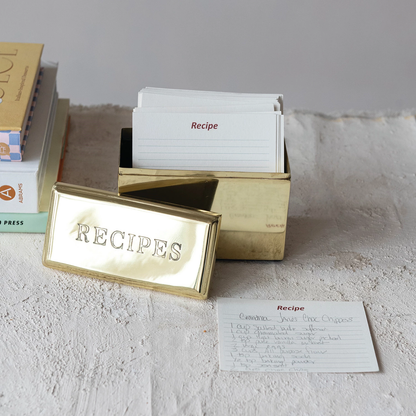 Etched Gold Recipes Box