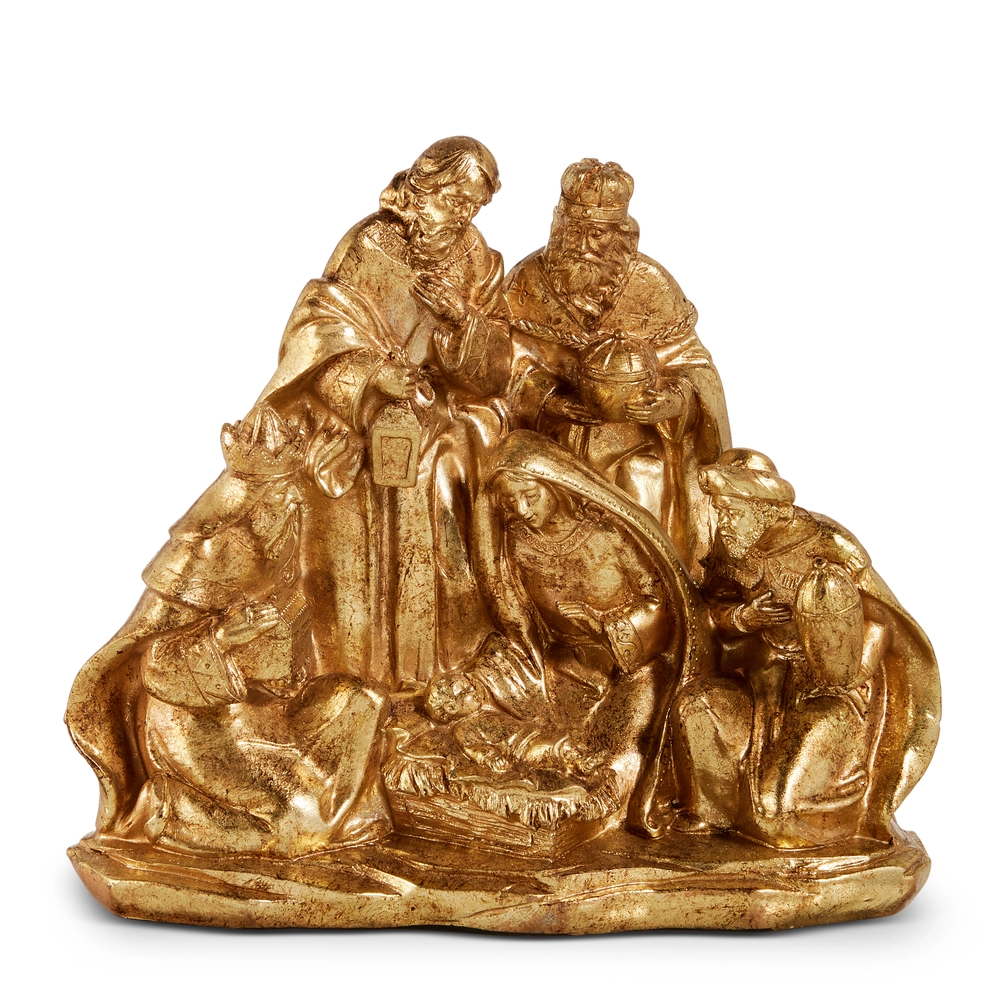 8.5" Gold Gilded Nativity