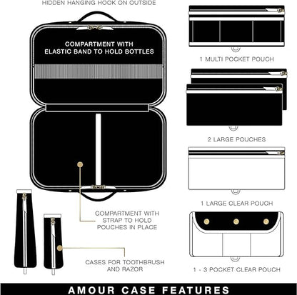 Amour Travel Case: Quilted Pearl